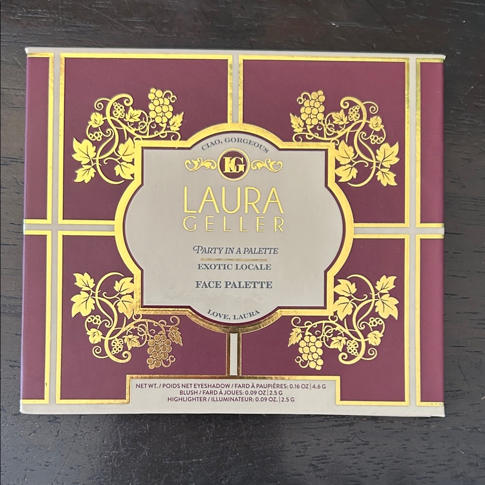 Laura Geller Exotic Locale Face Palette with Burgundy and Gold